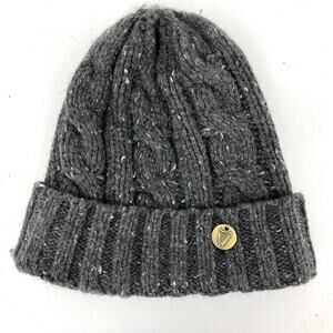 Guinness Unisex Cozy Gray Cable Knit Beanie Hat Wool Blend‎ Winter One Size